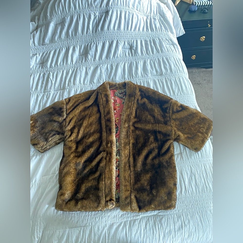 Zara double sided faux fur coat